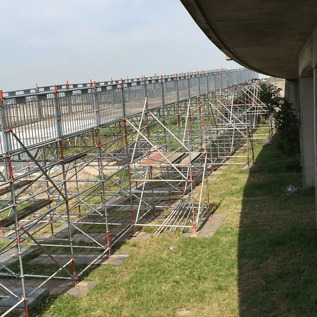 Afix fast X52 emergency scaffold for bicycle bridge - Meulhan Rotterdam