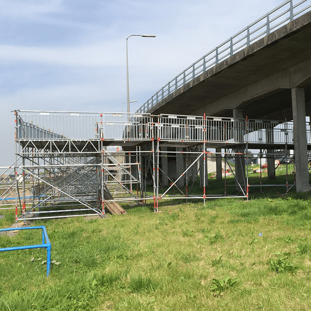 Afix fast X52 emergency scaffold for bicycle bridge - Meulhan Rotterdam