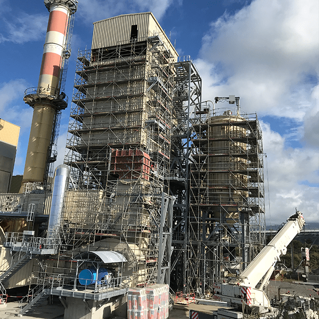 Afix fast X52 échafaudage d'industrie pour shut down travaux - Lafarge ciment - Mauritius 