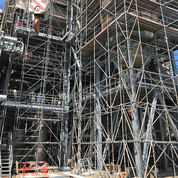 Afix fast X52 industry scaffold for shut down works - Lafarge cement - Mauritius