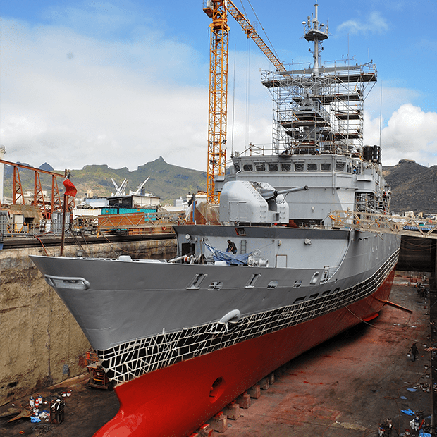 Afixfast X52 industry scaffolding for ship renovation