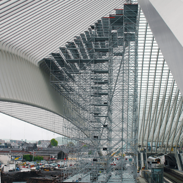 Afixfast X52 mobile space scaffold for station Luik Guillemins
