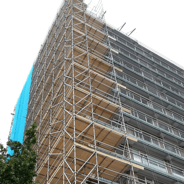 Afixfast X52 masonry scaffold rosette 54 with scaffold board for new construction