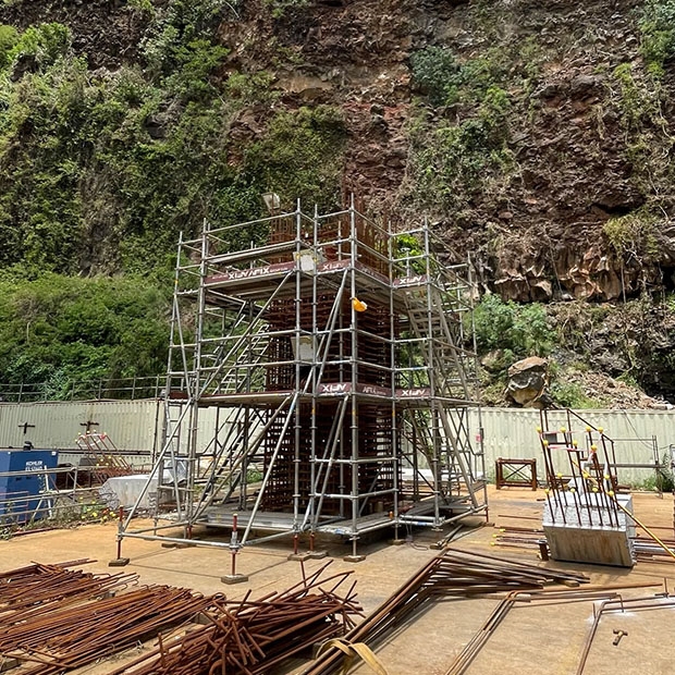 Afix Group space scaffold for pilone - TGBV Viaduct - Sorèze Mauritius